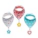 Baby/Toddler Bandana Teething Bibs 3-pack ,Made with 100% Organic Cotton, Super Absorbent and Soft (Unisex)