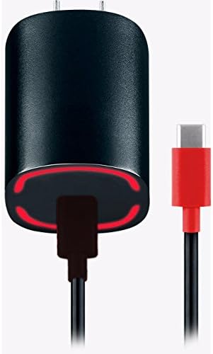 Quick Charge Lenovo ZUK Z2 Pro 2.0 Wall Charger with Extra long 6 FT USB Type-C Cable. (2.1A / 16W / Black)