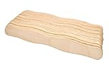Mandala Crafts 8 Inch Jumbo Wavy Wood Sticks Fan Handles for Projects Auction Bidding Paddles Church Wedding Program (100 Count)