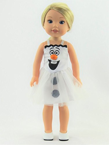 Happy Snowman Dress -Fits 14 Inch Wellie Wisher Dolls | 14 Inch Doll Clothing