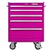 The Original Pink Box PB2605R 26-Inch 5-Drawer Steel Rolling Cabinet, Pink