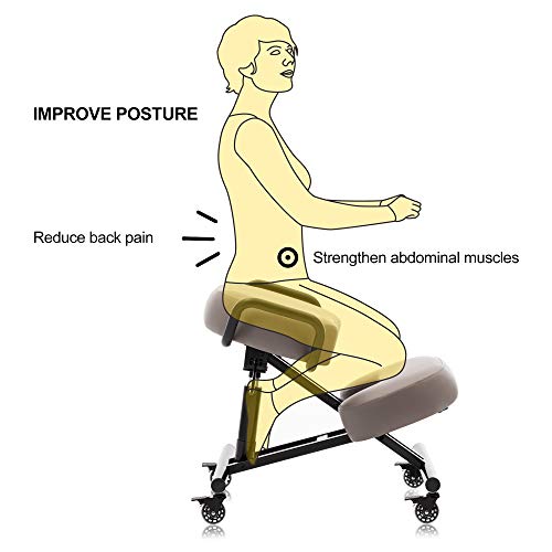 DR.LOMILOMI Ergonomic Kneeling Chair 512AKONI, Adjustable Stool for