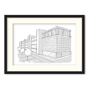 Black Paper Framed Canvas Wall Art for Living Room, Bedroom Black and White Structure Canvas Prints for Home Decoration Ready to Hanging - 23x31 inches