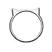 Silver Phantom Jewelry Cat Ear Ring in Sterling Silver (Silver, 9)