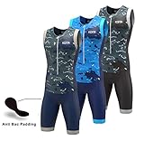 KONA Assault Triathlon Race Suit - Speedsuit Skinsuit Trisuit Sleeveless - One-Piece Vest and Short Combo Full Zip with Rear Pockets