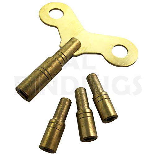 Jewellers Tools Set 18 Clock Winding Brass Keys 1.75mm - 6.0mm OR 000-15 Radiator Key Tool
