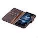 Mulbess Vintage-Style Leather Wallet Case,Flip Cover with Magnetized Closure, Card Slots Money Pouch and Stand Feature for Nokia 8,Coffee Brown