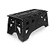 eXpace Folding Step Stool, 20-Inch Extra Wide Heavy Duty, Non-Slip for Indoor and Outdoor Use, Adults and Kids up to 500lb, Black