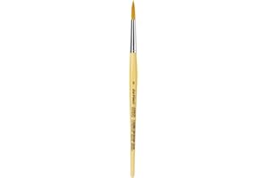 DA VINCI BRUSHES da Vinci Student Series 303 Junior Paint Brush, Round Elastic Synthetic with Lacquered Non-Roll Handle, Size 8