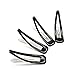 Dofash 12Pcs Epoxy Snap Hair Clips Hair Grips Metal Hair Clips 7Cm/2.75In Hair Accessories For Girls （Black ）