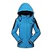 GIVBRO Waterproof Jacket Rain Coats for Women Outdoor Hooded Softshell Camping Hiking Mountaineer Travel Windproof Jackets (Blue .M)