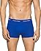 Calvin Klein Men's Underwear 3 Pack Cotton Stretch Low Rise Trunks, Prussian/Orange Rouge/Paradise, L