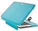 Mosiso PU Leather Book Cover Folio Case for MacBook Pro 15 Inch, Sky Blue