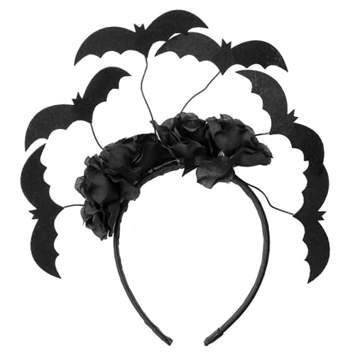 LEEMASING Black Flying Bat Headband Adults Fancy Dress Costume Accessory For Halloween Costume Dress up Masquerade Supplies, M