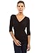 PattyBoutik Women's Cowl Neck 3/4 Sleeve Top