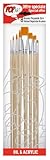 Pebeo 4 Round and 4 Flat Polyamide Brushes, 8-Pack, Yellow
