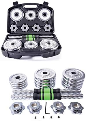 Zoe home 10 Kg Adjustable Fitness Dumbbell Weight Dumbbell Barbell Exercise Arm Muscle Dumbbell Barbell Set Box Men's Bodybuilding