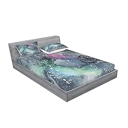 Ambesonne Psychedelic Fitted Sheet & Pillow Sham