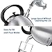 Aicok 709202828916 304 Stainless Steel Electric Kettle 1500W 1.7 Liter, BPA-Free Cooktop, Silver