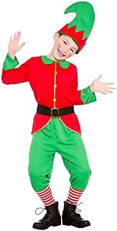 Childrens Workshop Elf (Child) Costume for Dwarf Christmas Helper Fancy Dress