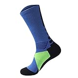 4 Pack Men's Sport Crew Sock Basketball Cushioned Dri-Fit Athletic Long Compression Socks