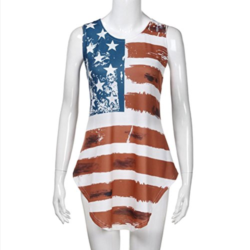 image for Forthery Tank Tops For Women, American Flag Shirt Short Sleeve 4th Jul