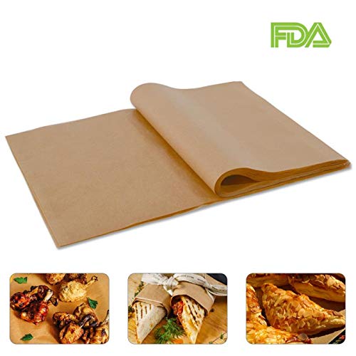 100pcs Parchment Unbleached Paper Baking Liners Sheets, Precut 1216