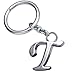 Monnel Z-340 Letter T Keychain Thick Simple Alphabet Key Ring Creative Packaging Design Box