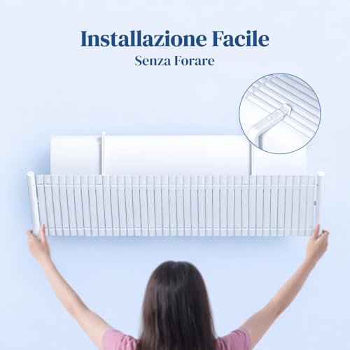 BANJEKT Air Conditioner Deflector, Metal Air Conditioning Deflector, Adjustable Wind Deflector Universal Anti Direct Blowing, Air Conditioner Diverter for Home/Office