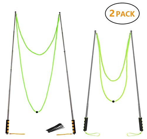 UBITREE Bubble Wand Giant Bubble Wands for Kids Stainless Steel Telescopic Design Easy Carrying DIY Toys for Outdoor Garden, 2 Pack