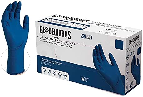 Amazon.com: AMMEX GLOVEPLUS HD Medical Blue Latex Gloves, Box of