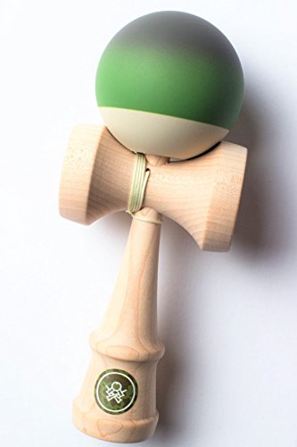 Sweets Kendamas Pro Model 2017 - Cooper Eddy Kendama - Black Green Fade with Cream Split Cushion Clear