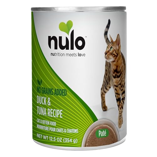 NULO DUCK & TUNA RECIPE PATE WET CANNED CAT FOOD, 12.5 OUNCE (PACK OF 12)