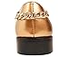 Bolano Chainz Men's Oxford Dress Shoes - Shiny Patent Modern Formal Dress Shoes for Men with Heel Chain - Designer Formal Shoes with Lace Tie (Gold/9.5)
