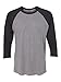 Next Level Unisex Tri-Blend 3/4-Sleeve Raglan - 6051