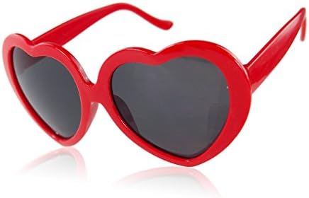 Love Cute Heart Shape Unisex Sunglasses Party Glasses Fashion Funny Retro Red