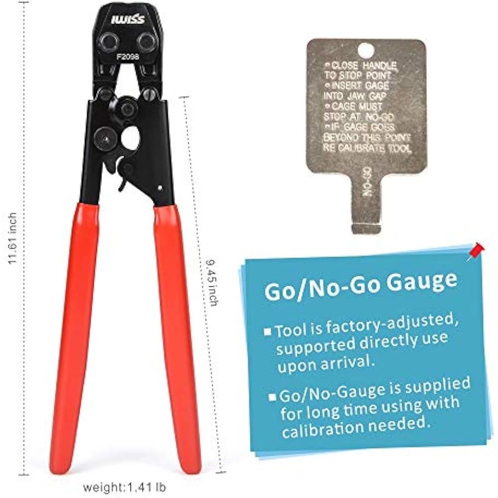 PEX Ratcheting CINCH Crimping Tool Crimper For Stainless Steel Clamps