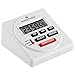 Marathon 24 Hour Digital Timer, White - Large, Easy-to-Read LCD Display - Loud Ring Alarm - Clock Feature - AA Battery Included
