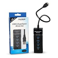 SUNKY PS4 / PS4 Slim / PS4 Pro USB Hub, 4-Port USB 3.0 Hub High Speed Splitter Expansion Controller Charger Adapter for Sony Playstation 4 Slim Pro / PS3 / Xbox One Slim / 360 / Laptop PC