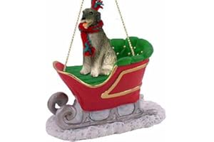 CONVERSATION CONCEPTS Irish Wolfhound Sleigh Ride Christmas Ornament - Delightful!