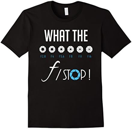 Men's Photographer Shirt - What The f-Stop Large Black