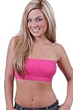Coobie Women's Lace Back Bandeau, Hot Pink