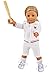 ebuddy 7pc/Set Baseball Softball Doll Clothes Include- Hoodie, Shorts, Ball, Gloves, Shoes, Socks and Bat Fit for 18 inch Dolls
