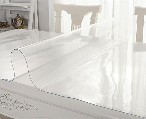Soft Glass Transparency PVC Table Cloth Waterproof Party Wedding Home Kitchen Dining Placemat Pad Thickness 1.0mm 90cm transparency 80x80cm