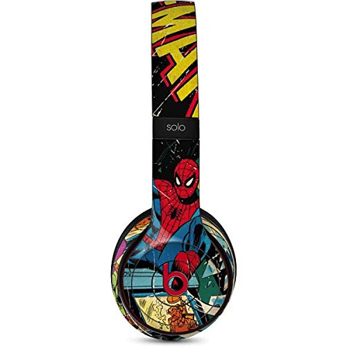 Skinit Marvel Comics Spiderman Beats Solo 2 Wireless Skin - Officially Licensed Marvel/Disney Audio Decal - Ultra Thin, Lightweight Vinyl Decal Protection