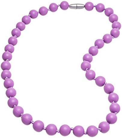 Delooa™ Silicone Baby Teething Nursing Necklace, BPA Free, Teething toy for baby, Better than Baltic Amber (Medium Purple)