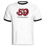 Xxfz Men's The Rolling Stones Logo Sticky Fingers Black XX-Large Contrast Color T-shirt