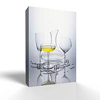 Canvas Wall Art Wine Glass Canvas Prints Home Artwork Decoration for Living Room,Bedroom - 12x18 inches