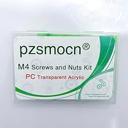 Pzsmocn 200 Pieces/100 Sets M4*16 mm PC Transparent