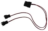 ExtremeMod 4 Pin Molex to 2 x 3 Pin Male Computer Case Fan Power Connector Y-Splitter Adapter Cable